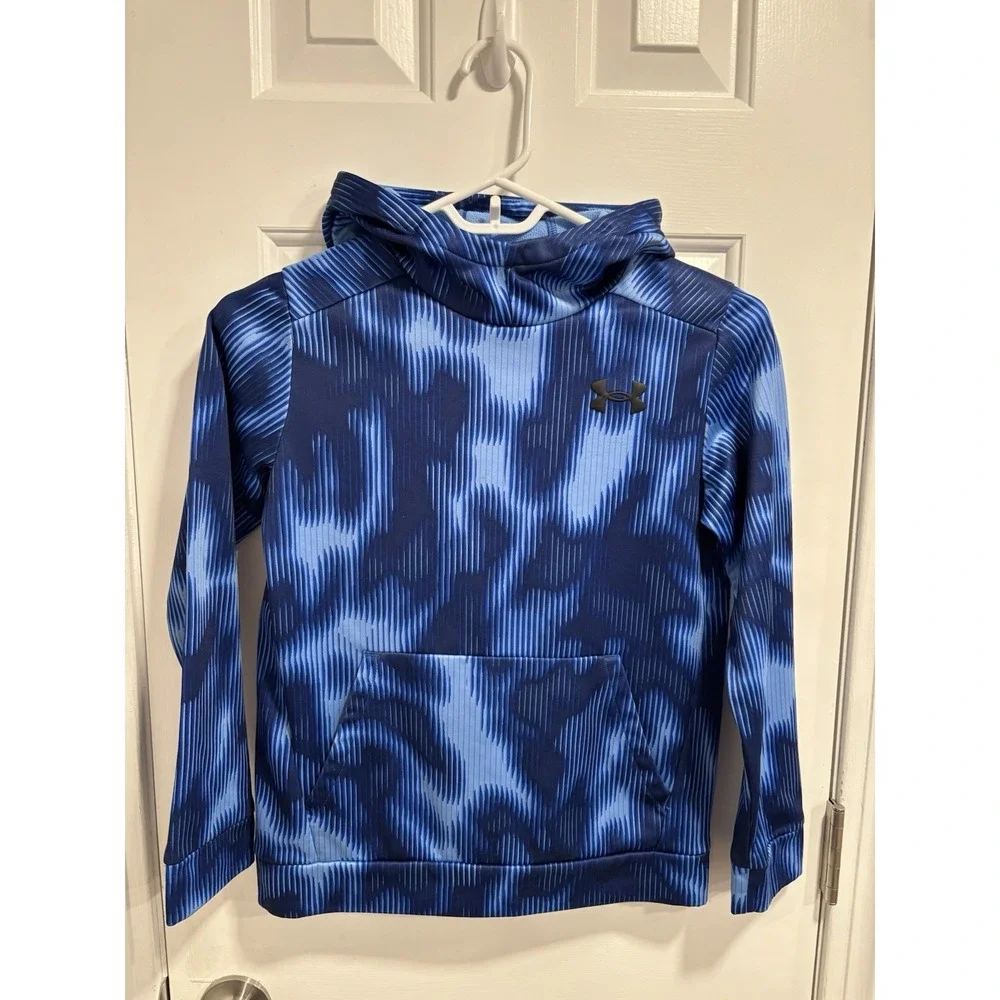 Under Armour Boys Youth Medium Long Sleeve Shirts Lot Of 2 Blue & Black
